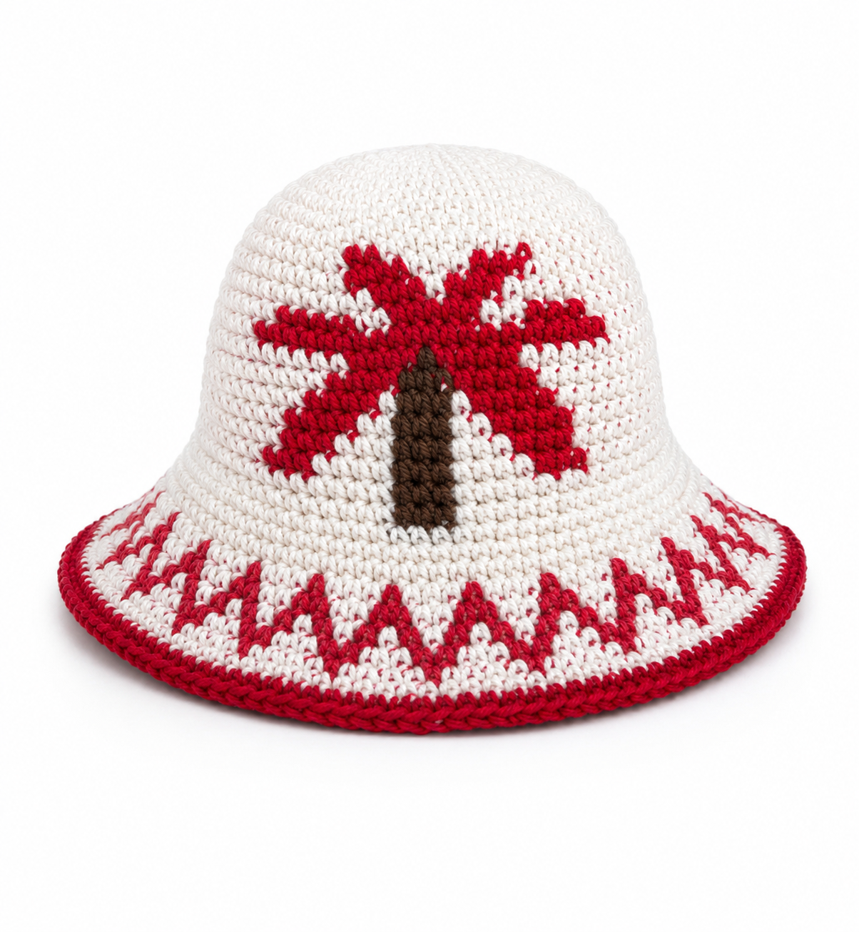 Palm Crochet Bucket Hat